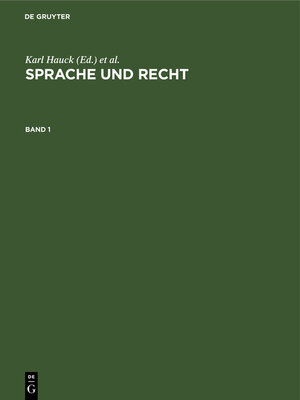 cover image of Sprache und Recht